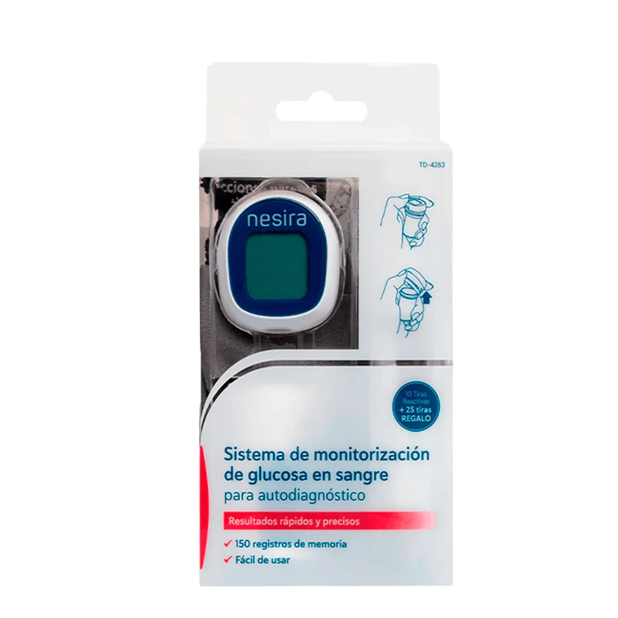 GLUCOMETRO ACOFAR 1 MEDIDOR + 10 TIRAS REACTIVAS + 25 TIRAS DE REGALO